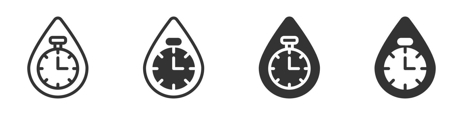 Quick drying icon set. Vector illustration.
