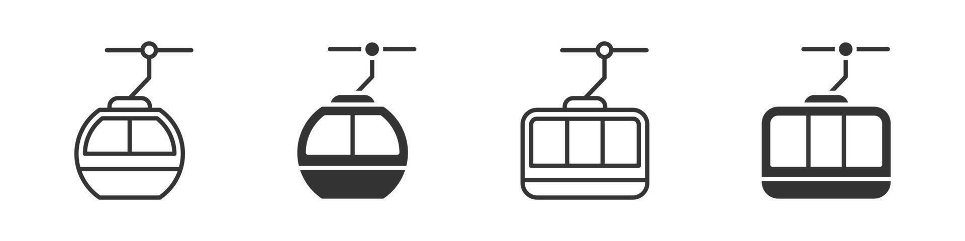Cable car icon. Vector illustration.