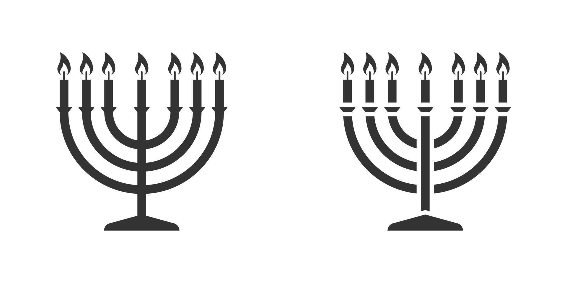 Menorah sencillo icono. vector ilustración.