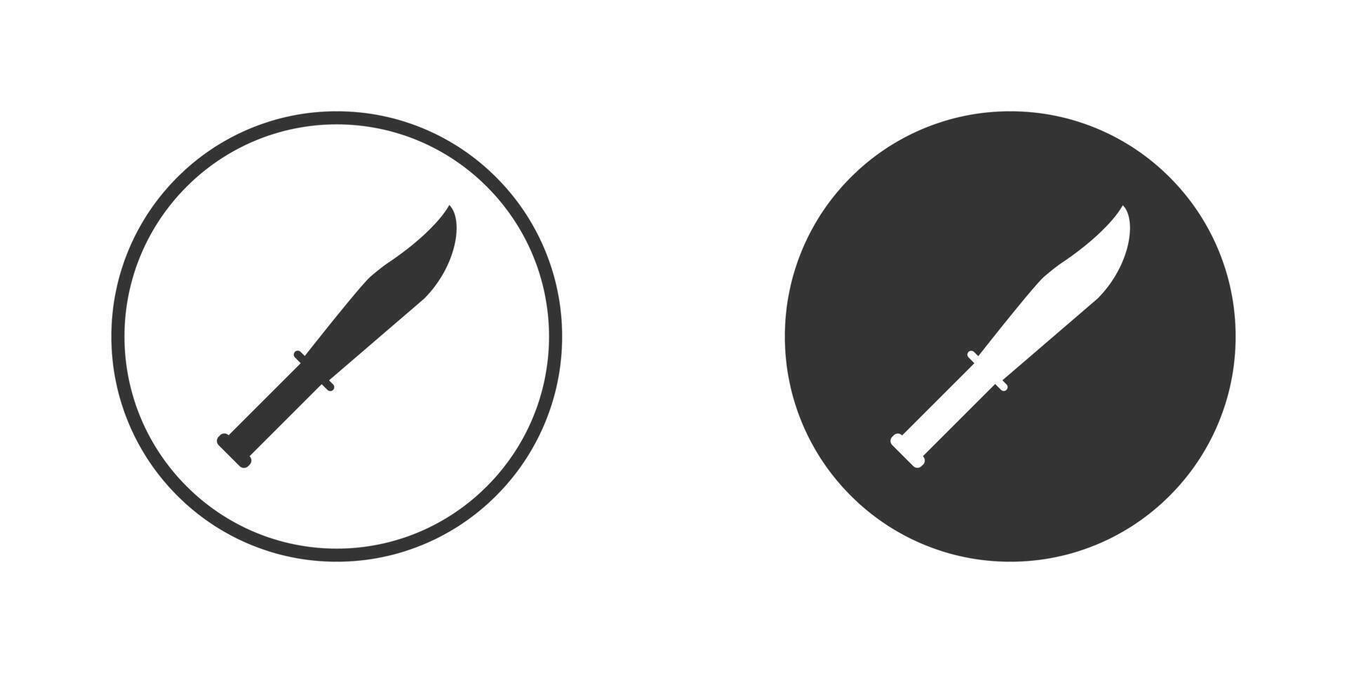 Knife icon. Edged weapons symbol. Vector illustration.