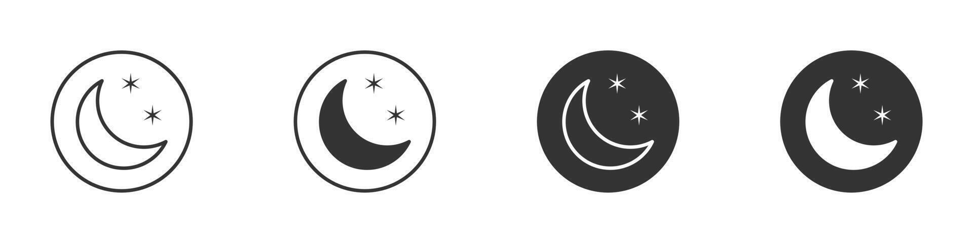 Half moon icon. Vector illustration.