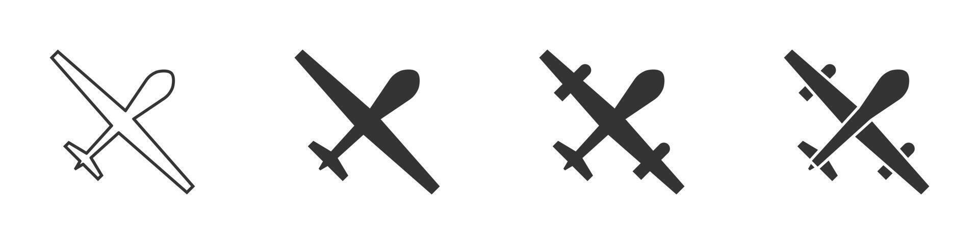 Military drone icon. Vector illustration.