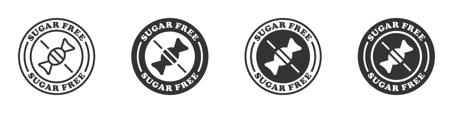 azúcar gratis caramelo icono. vector ilustración.