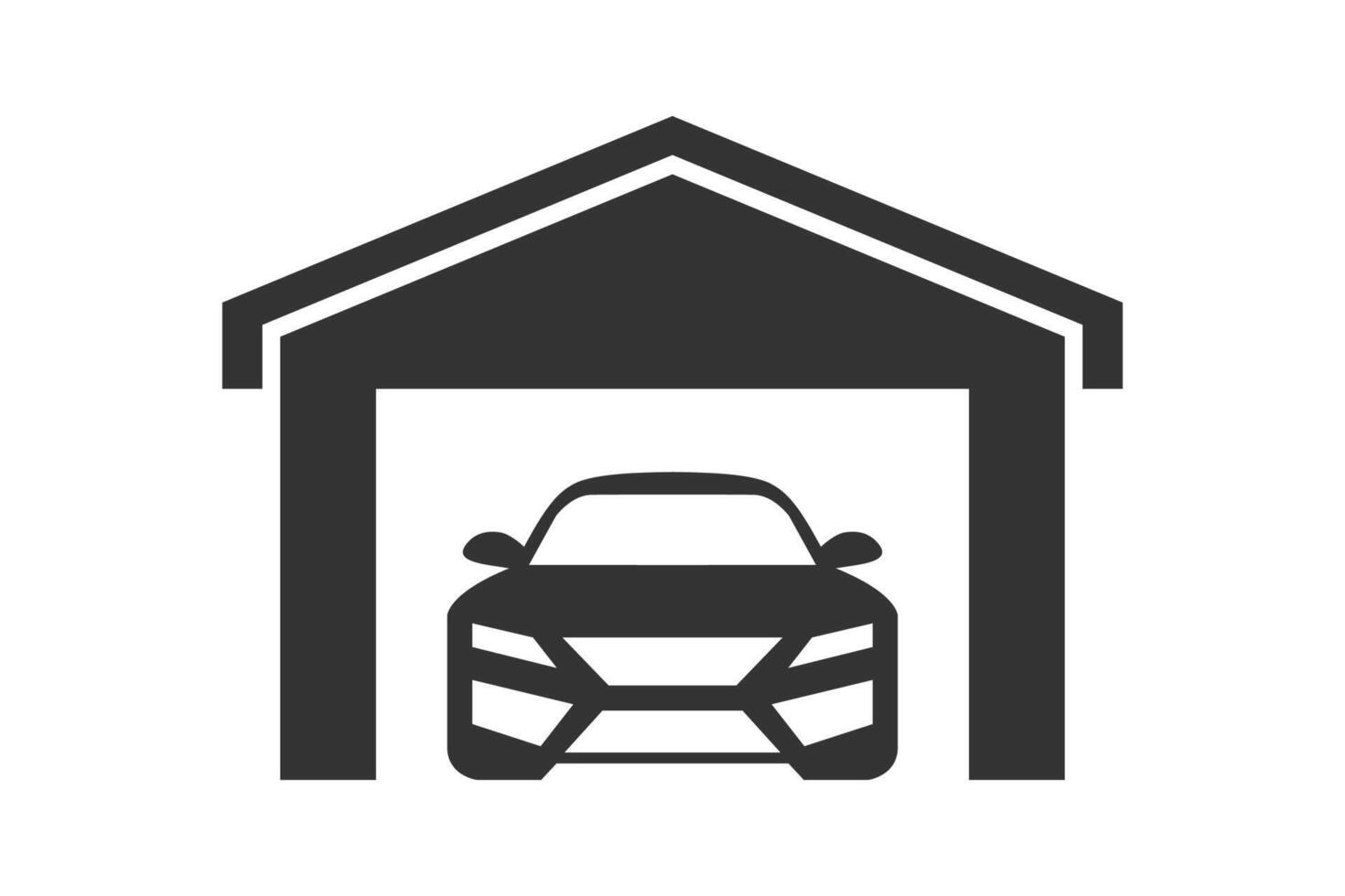 Car garage icon. Vector illustration.