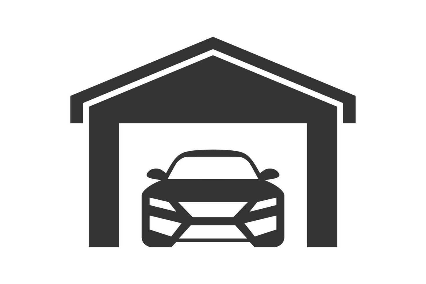 coche garaje icono. vector ilustración.