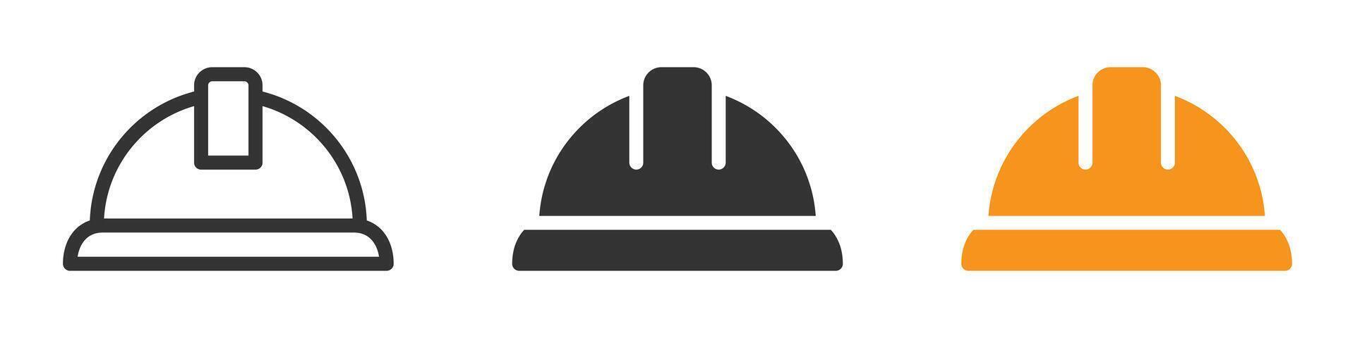 Construction helmet icon. Vector illustration.