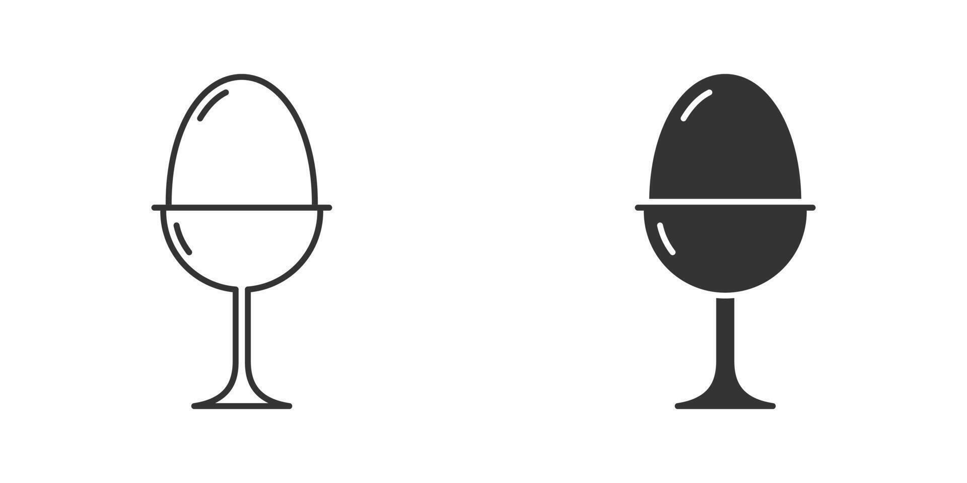 Boiled egg icon. Vector illustration.