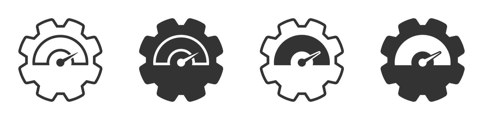 Potential icon set. Work performance evaluation. Vector illustration.