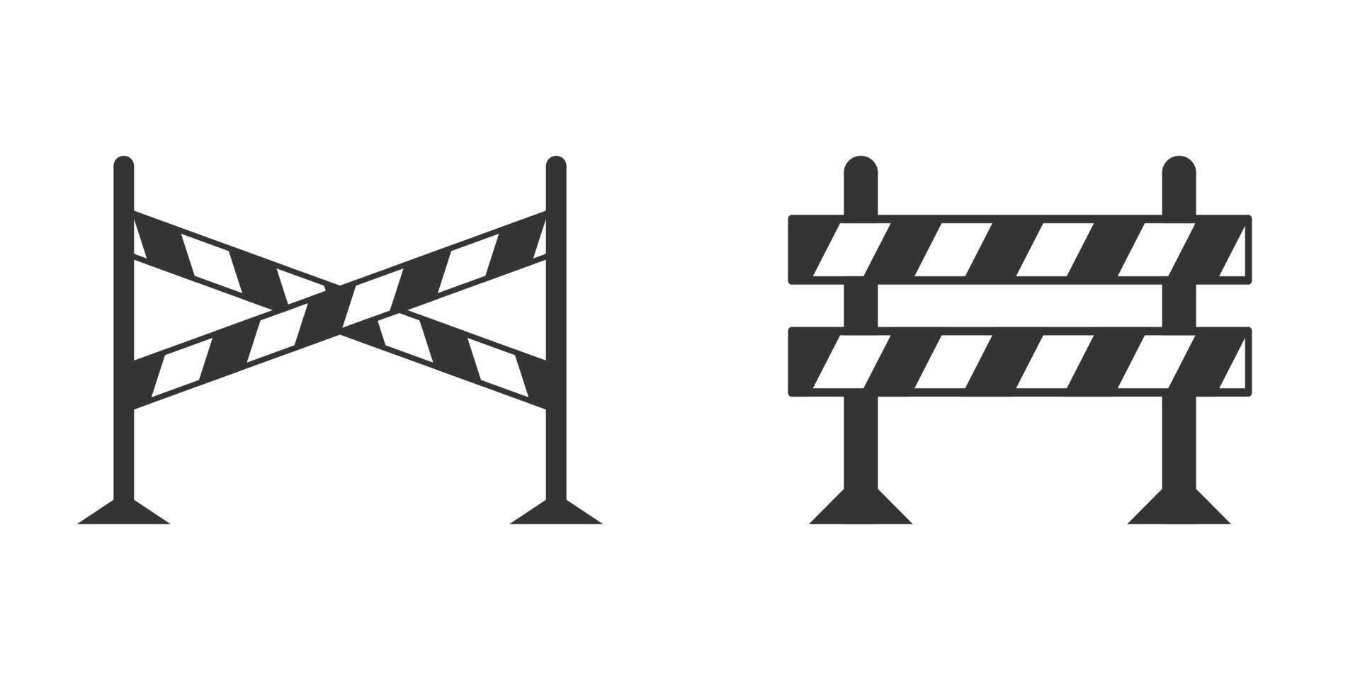 Road barrier icon. Vector illustration.