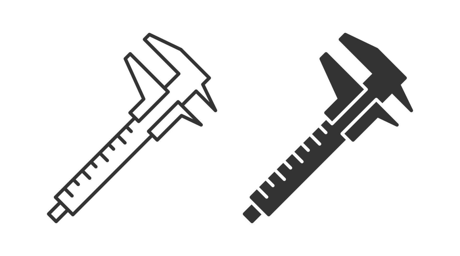 Vernier Caliper Icon. Vector Illustration.