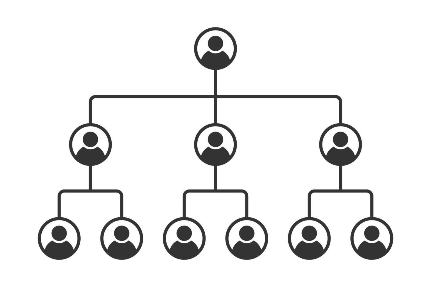 Business, hierarchy, leader icon. Hierarchy of company. Flat vector illustration.