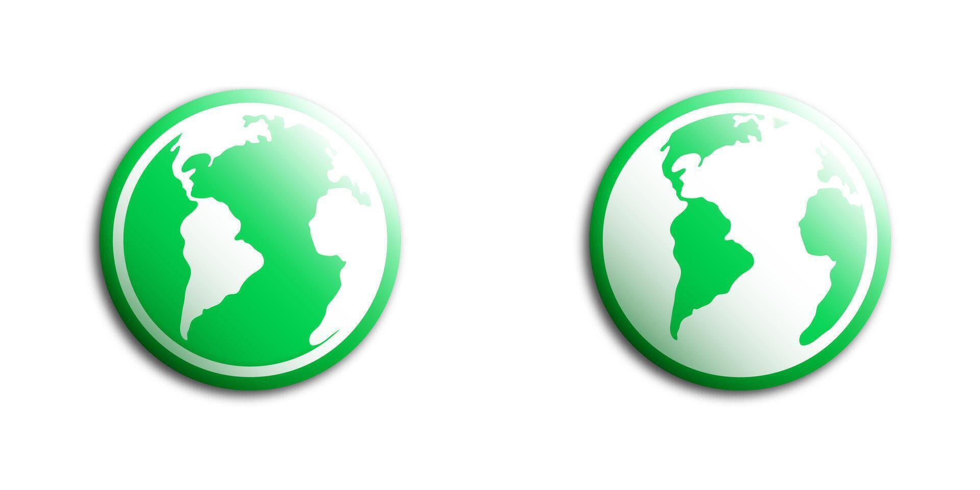 Earth globe icon. Vector illustration.