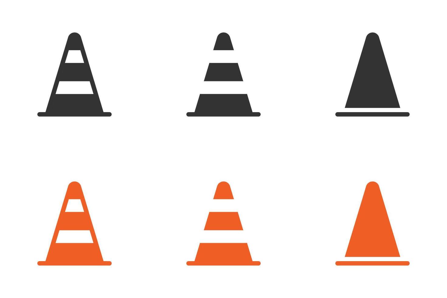 Traffic cone icon. Vector illustration.