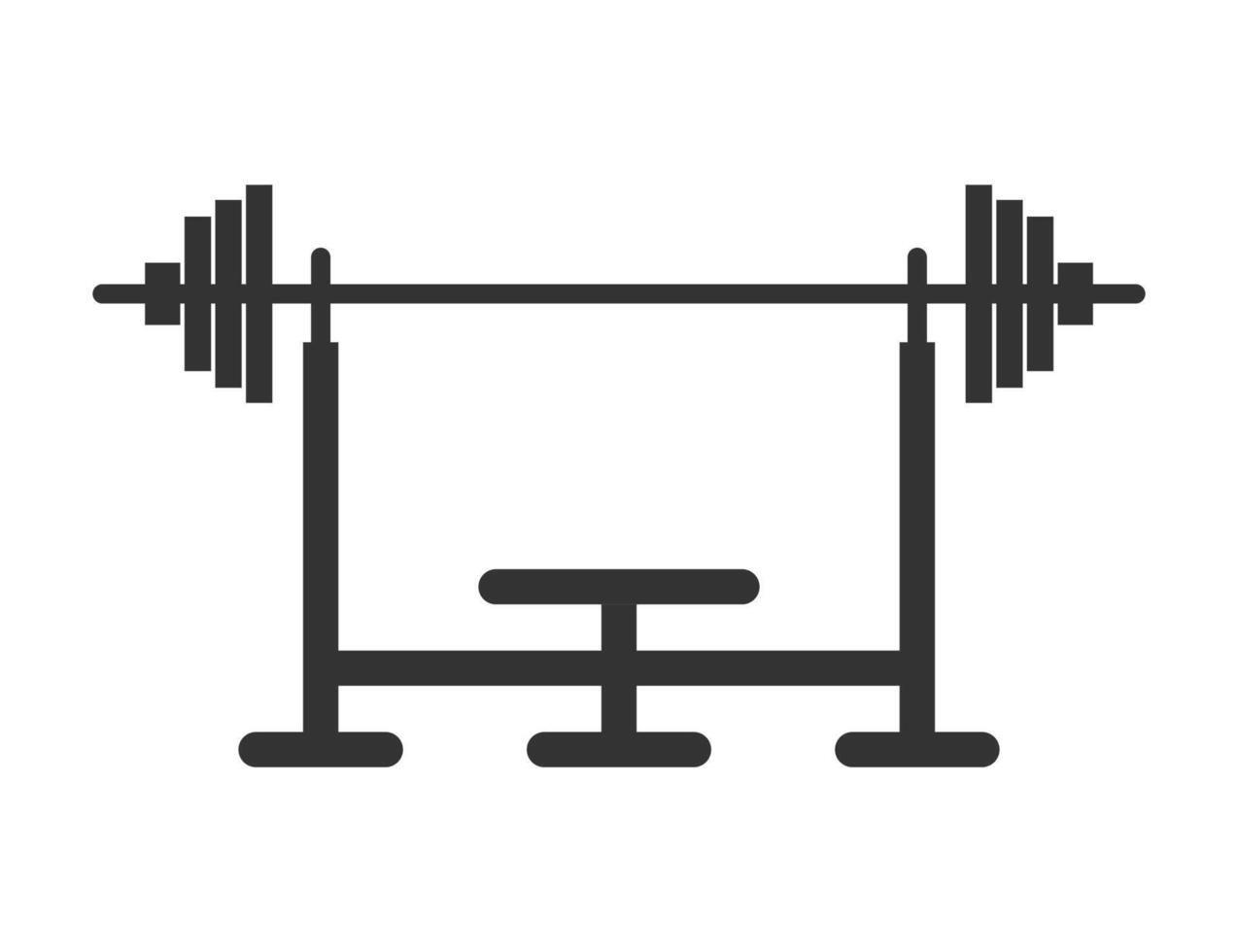 Bench press icon. Vector illustration.