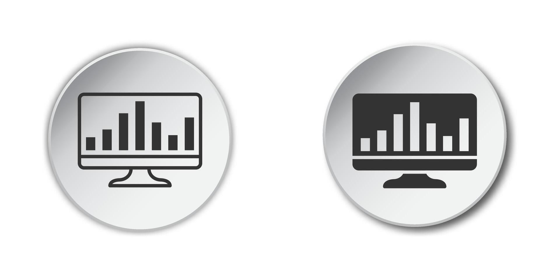 financiero analítica icono. controlar panel icono. vector ilustración.