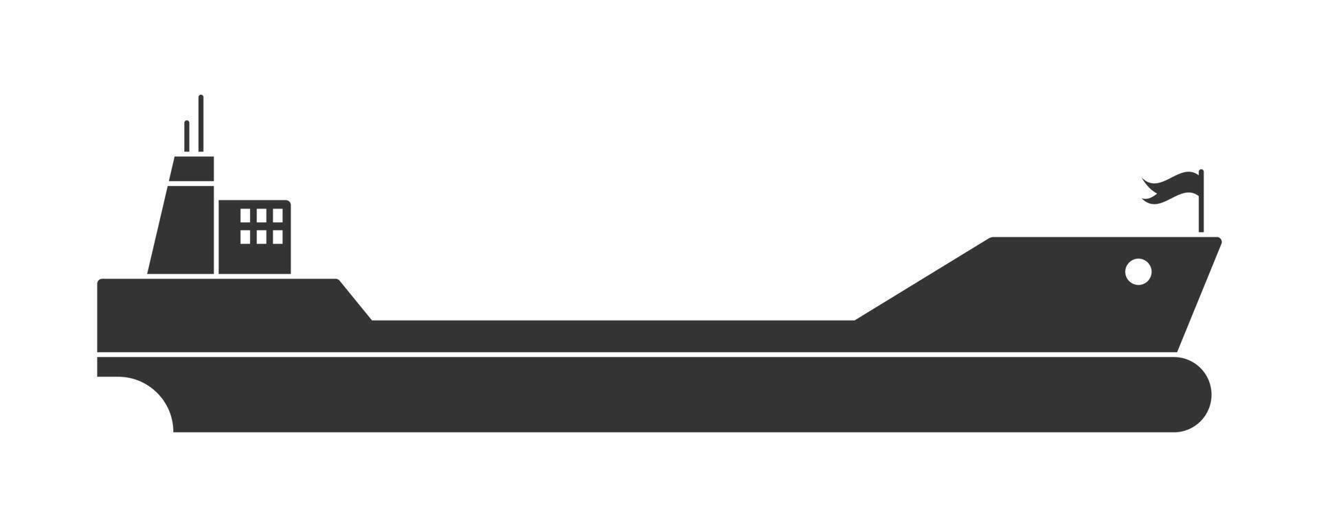Oil tanker icon. Vector illustration.