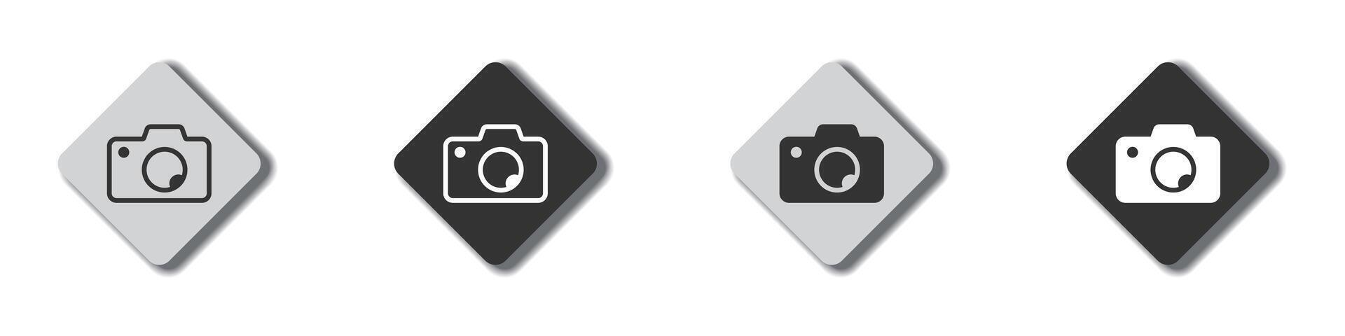 Camera Icons set. Photo camera symbol. Vector illustration.