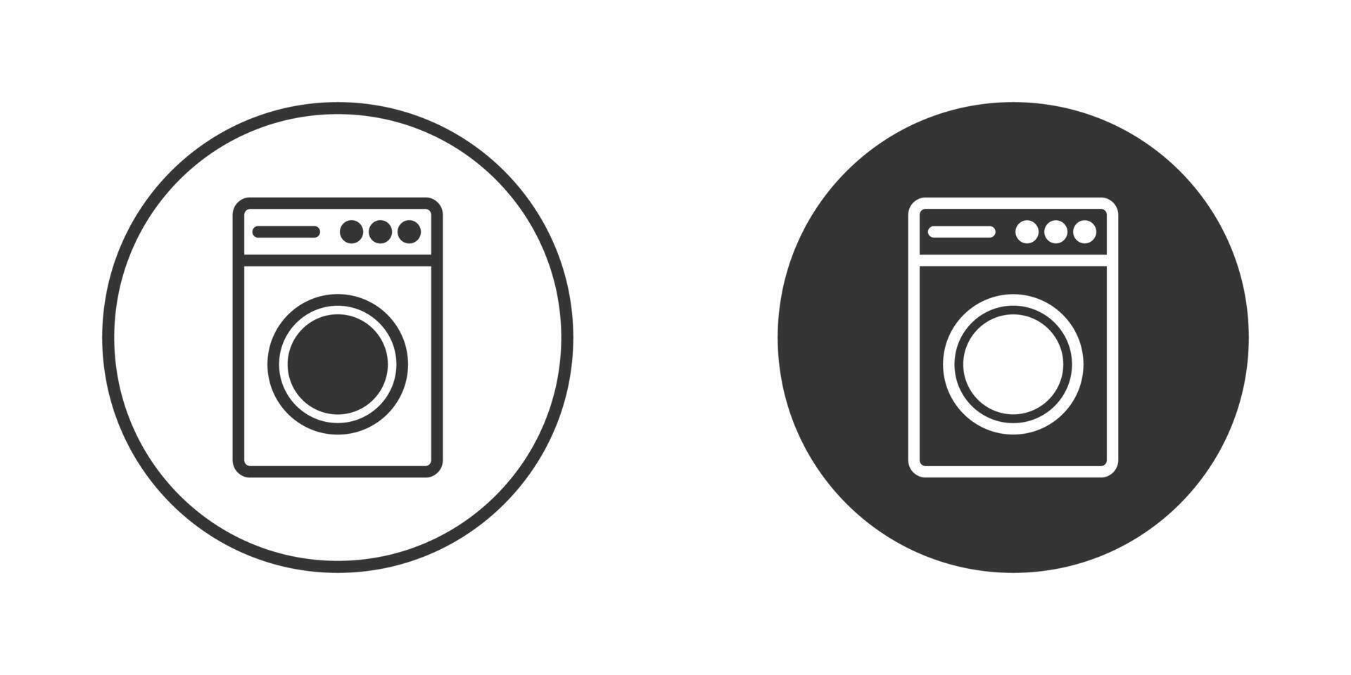 Washing machine icon. Vector illustration.