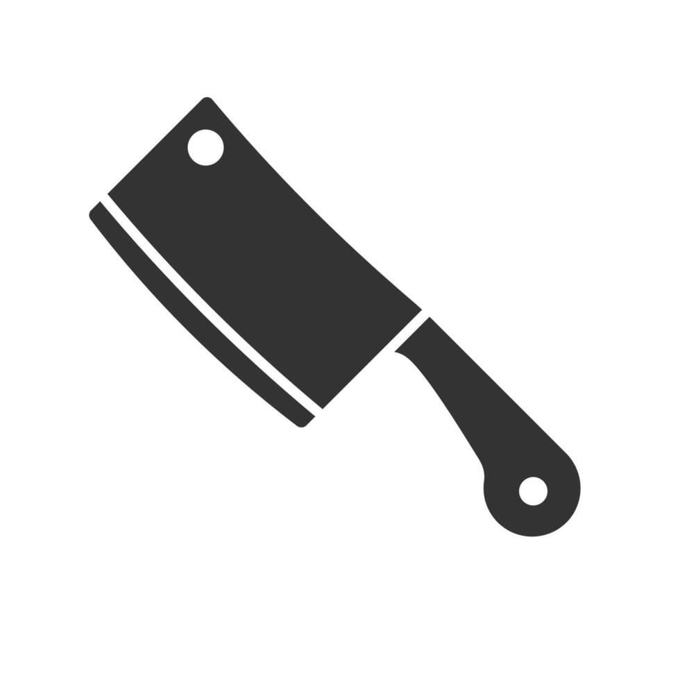 Butcher's cleaver  icon. Vector illustration.