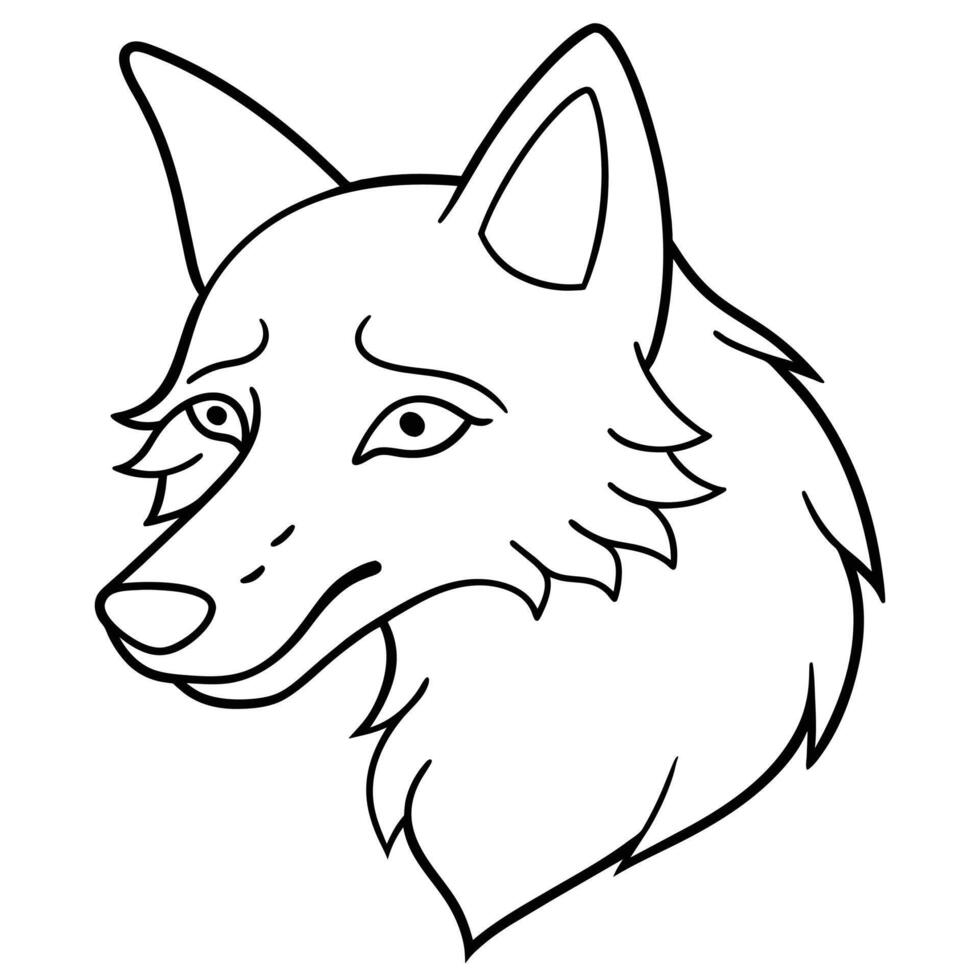 WOLF LINE ART DESIGN vector