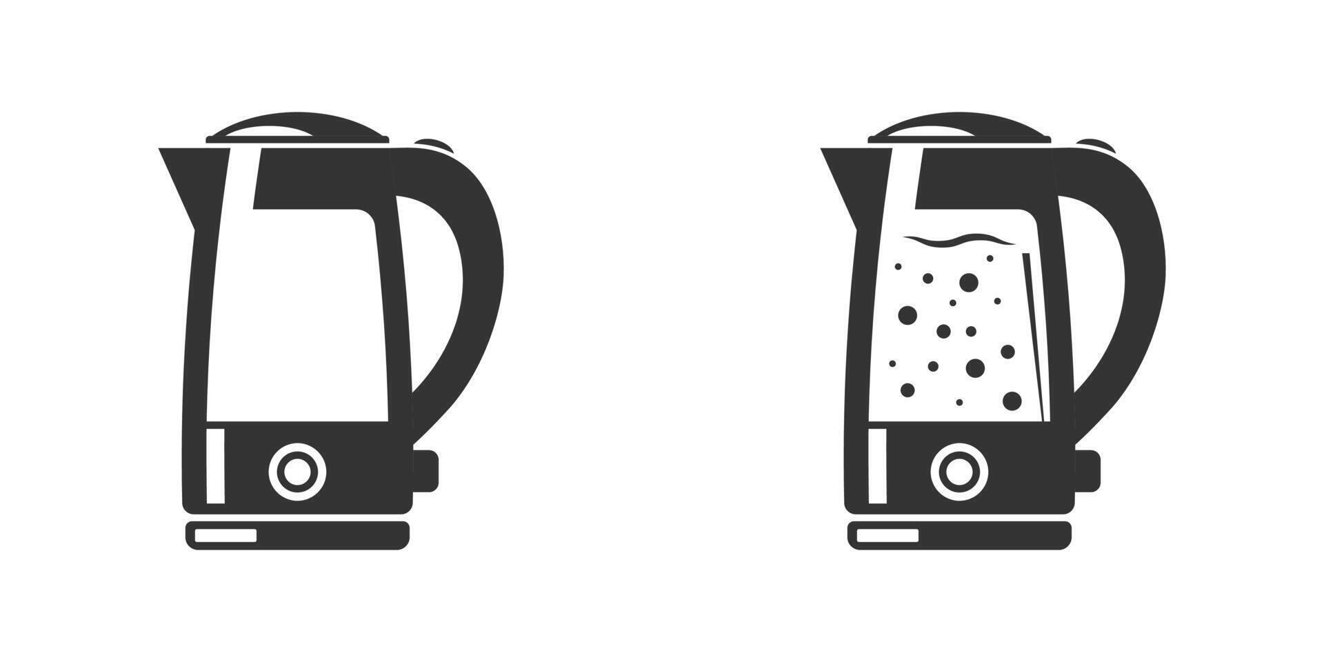 Electric kettle icon. Vector illustration.