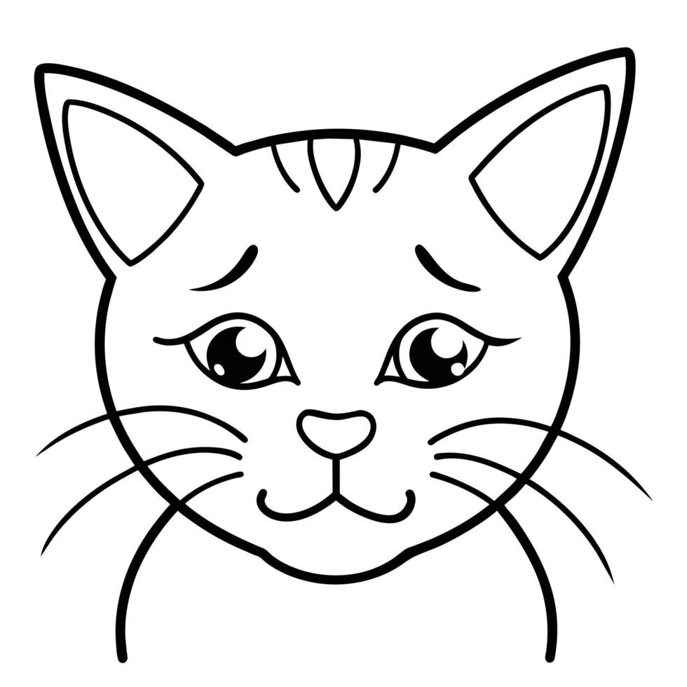 gato línea Arte diseño vector