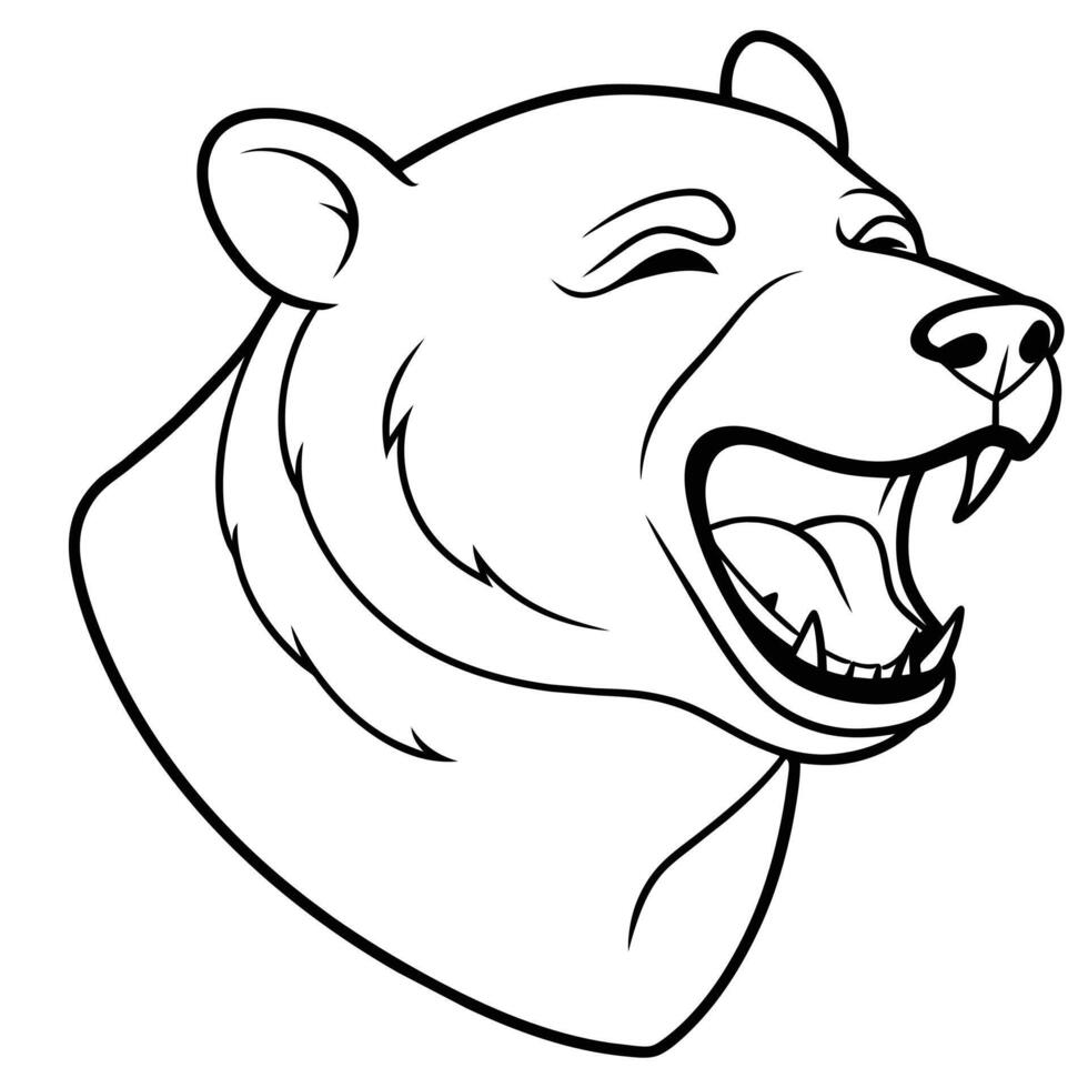 BEAR LINE ART ,GRAPHIC RESOURCE vector