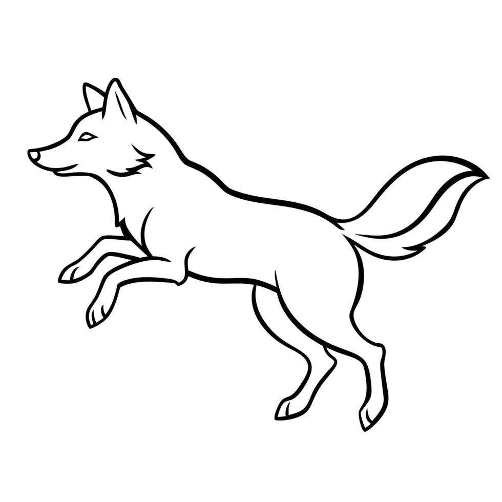 WOLF LINE ART DESIGN vector