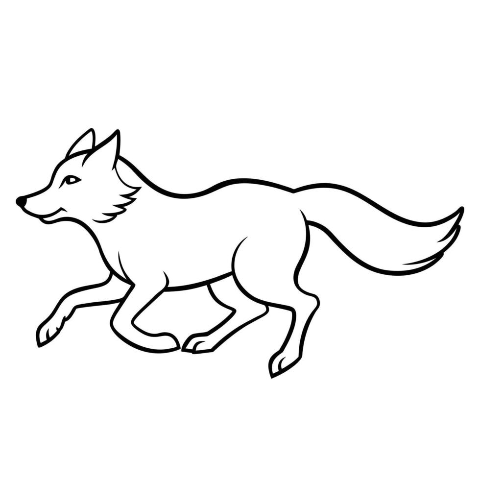 WOLF LINE ART DESIGN vector