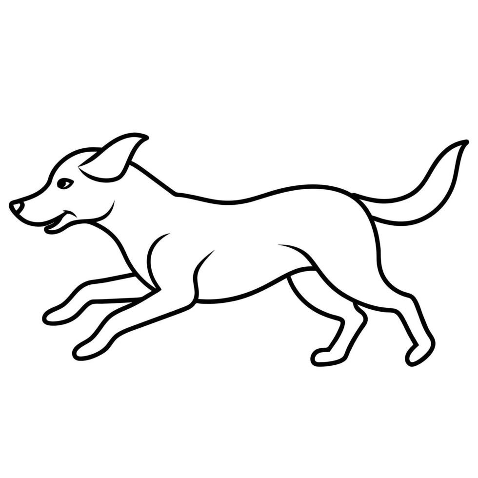 perro línea Arte diseño vector