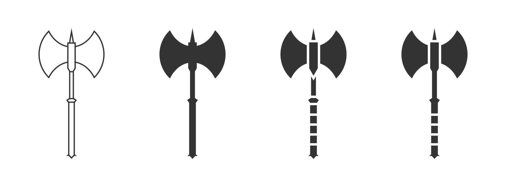 Battleaxe icon isolated on a white background. Vector illustration.