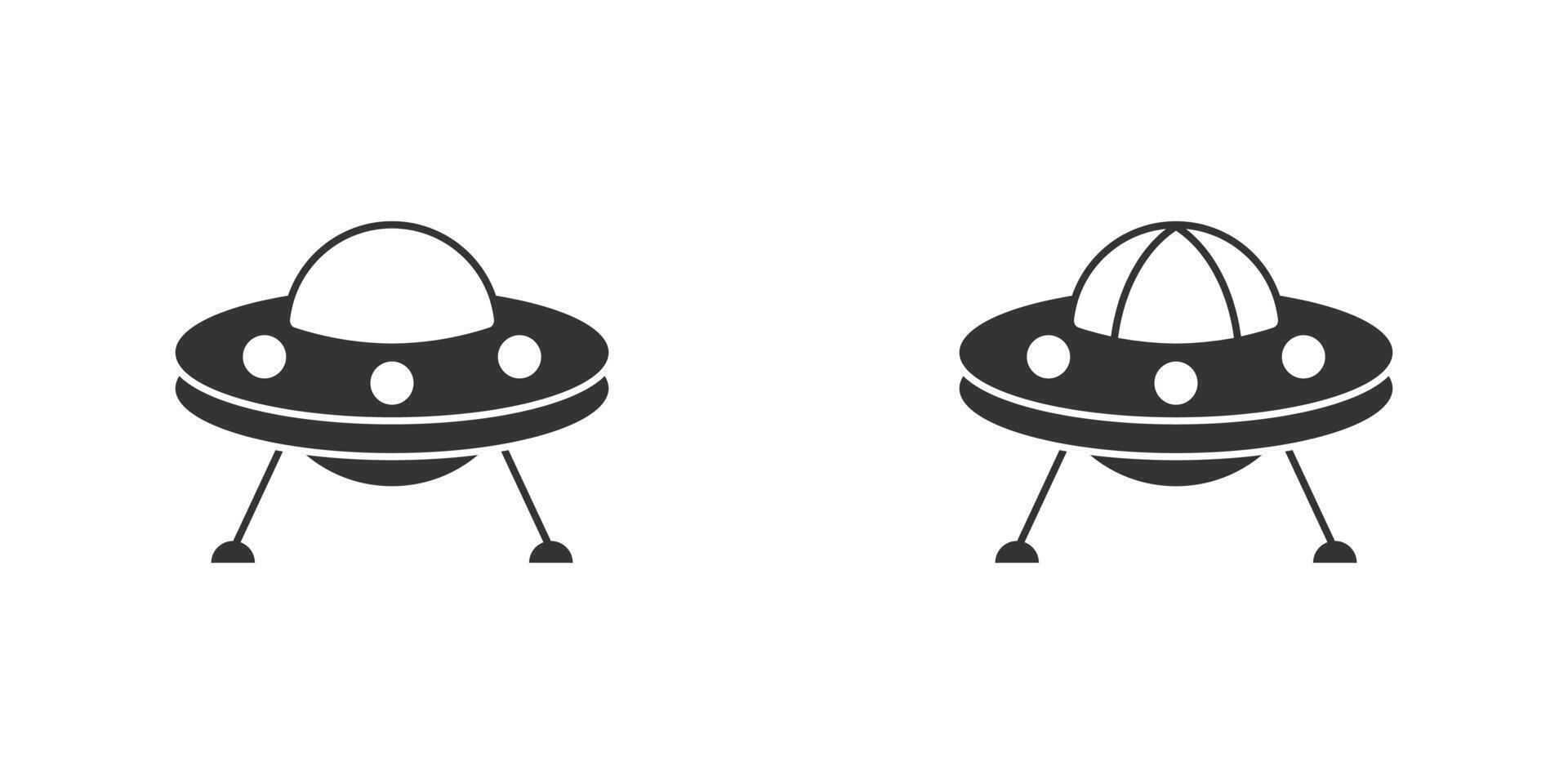 UFO icon. Flying saucer. Vector illustration.