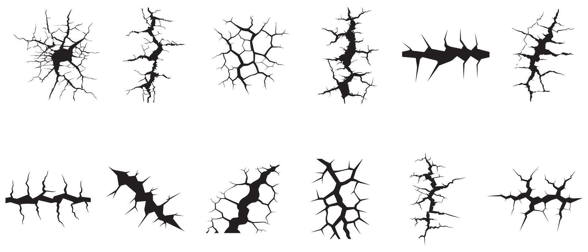 Crack black icon effect line vector scratch design.