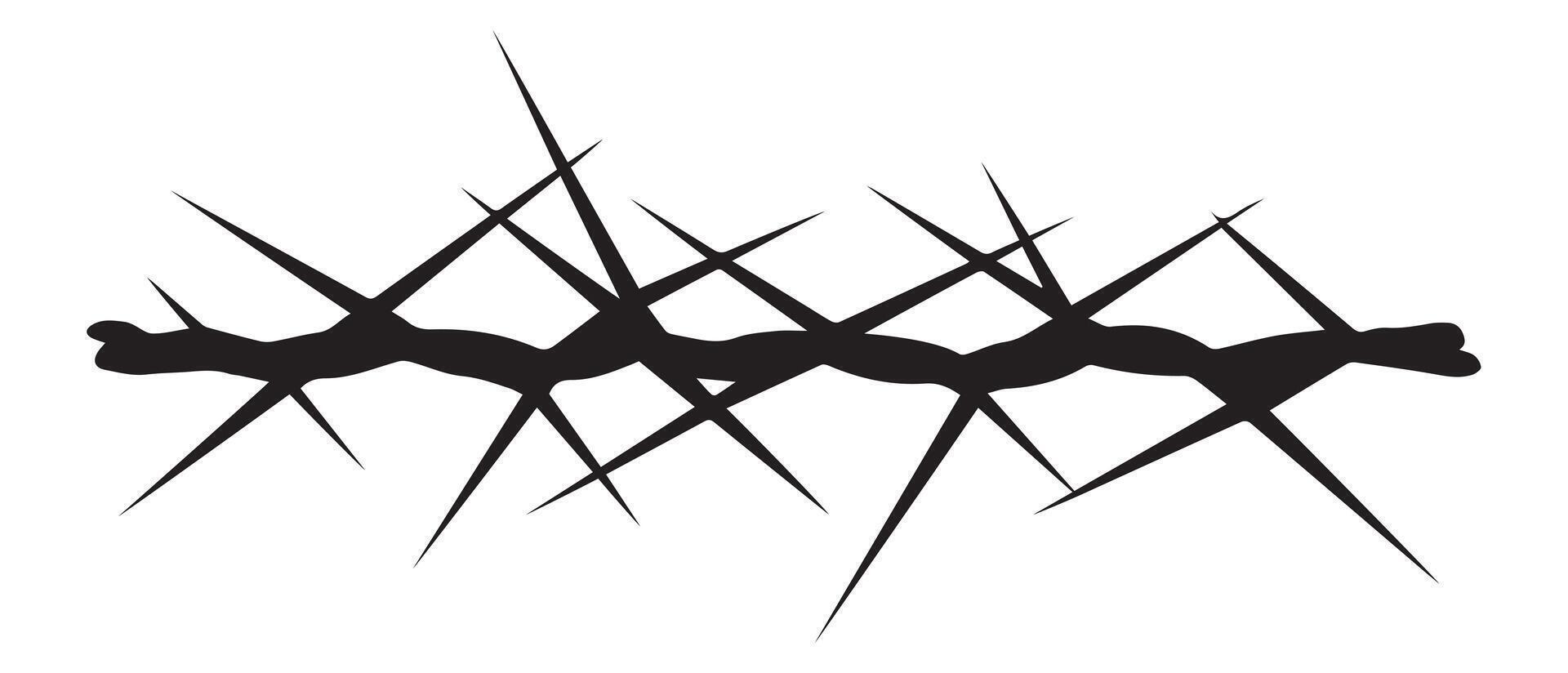 Barbed black vector camp protect danger design.