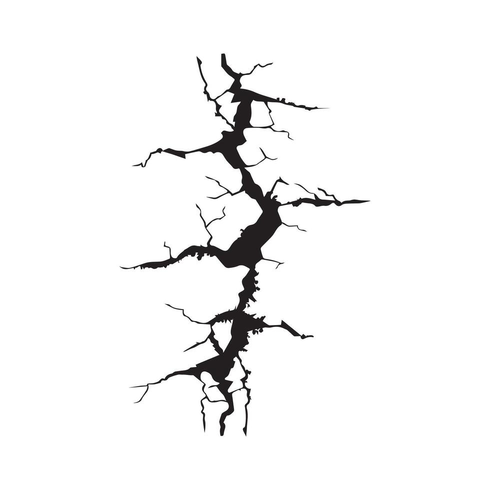 Crack black icon effect line vector scratch design.