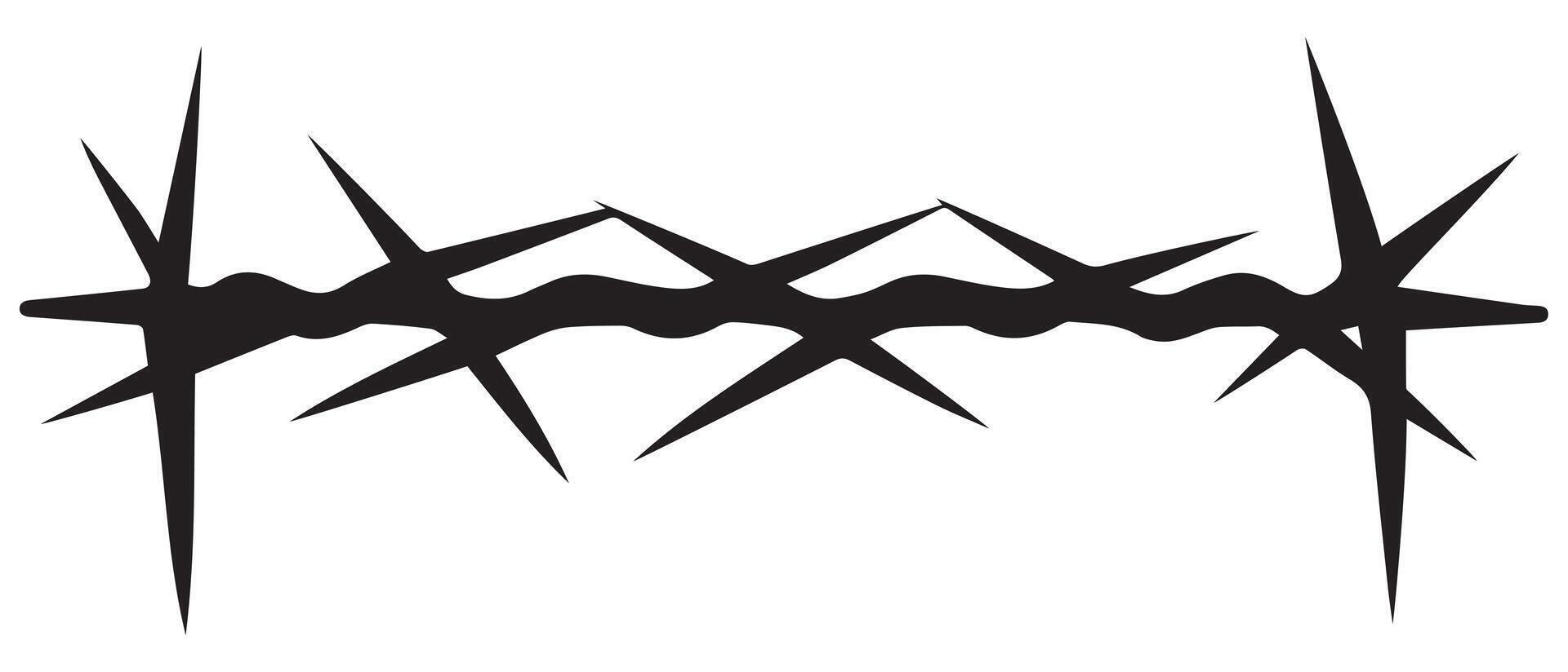 Barbed black vector camp protect danger design.