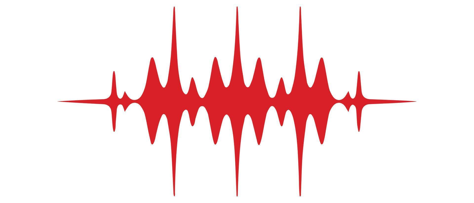 Sound wave line shape icon vector design.