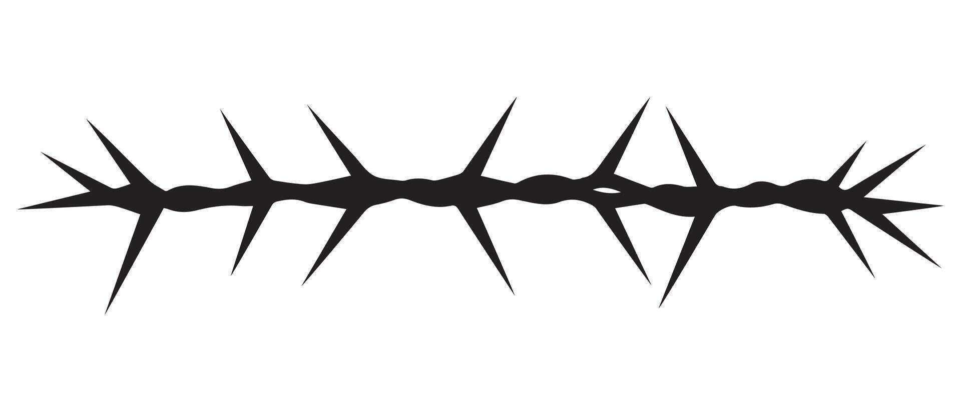 Barbed black vector camp protect danger design.