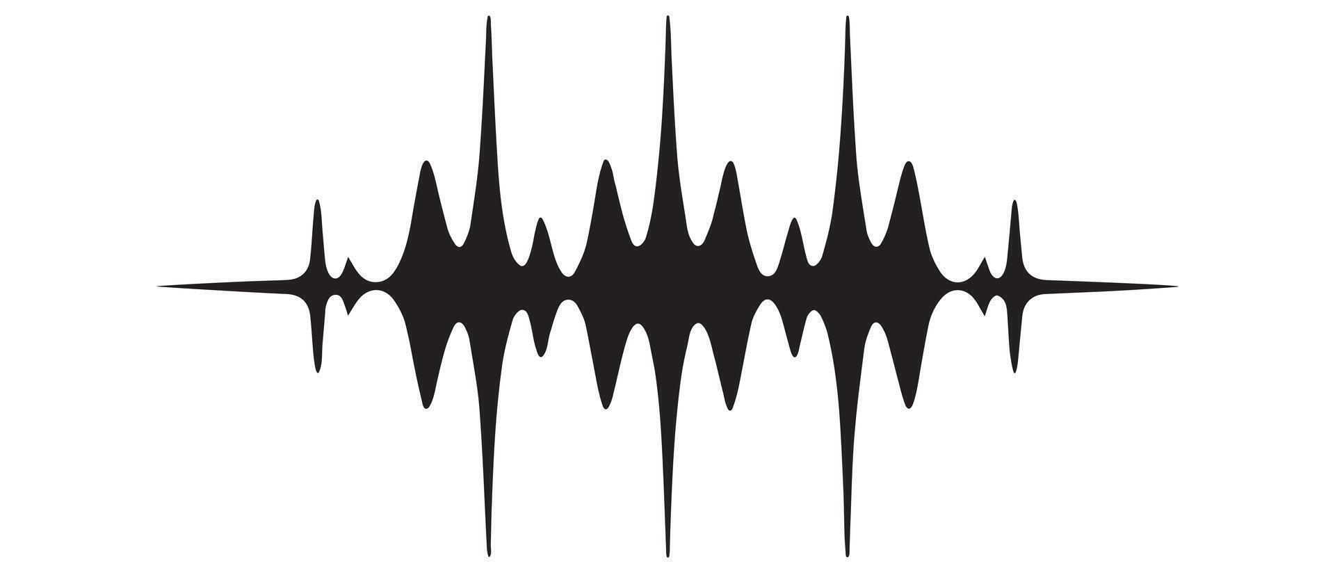 Sound wave line shape icon vector design.