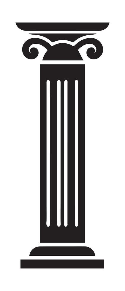 Pillar icon building shape historic vector design.