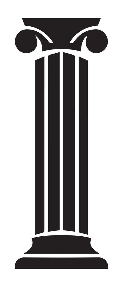 Pillar icon building shape historic vector design.
