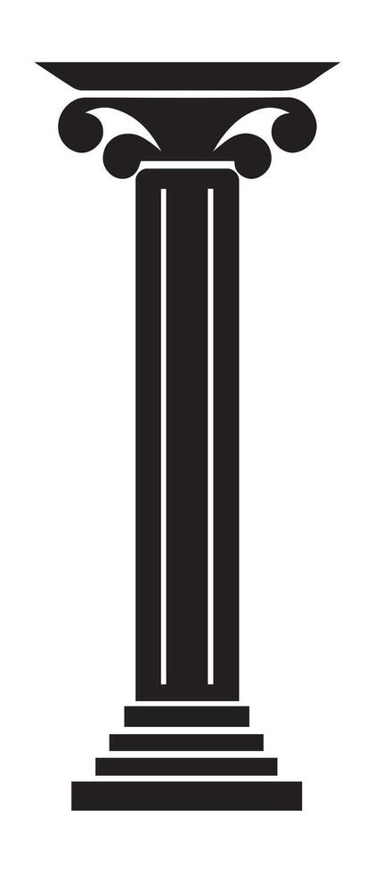 Pillar icon building shape historic vector design.