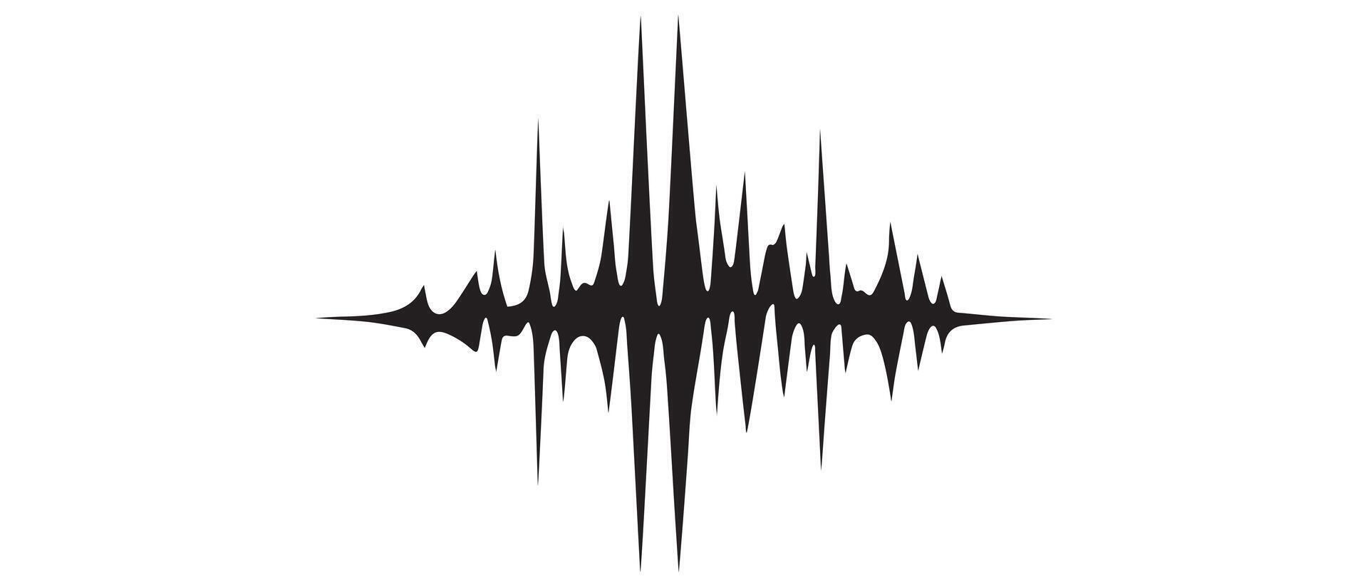 Sound wave line shape icon vector design.