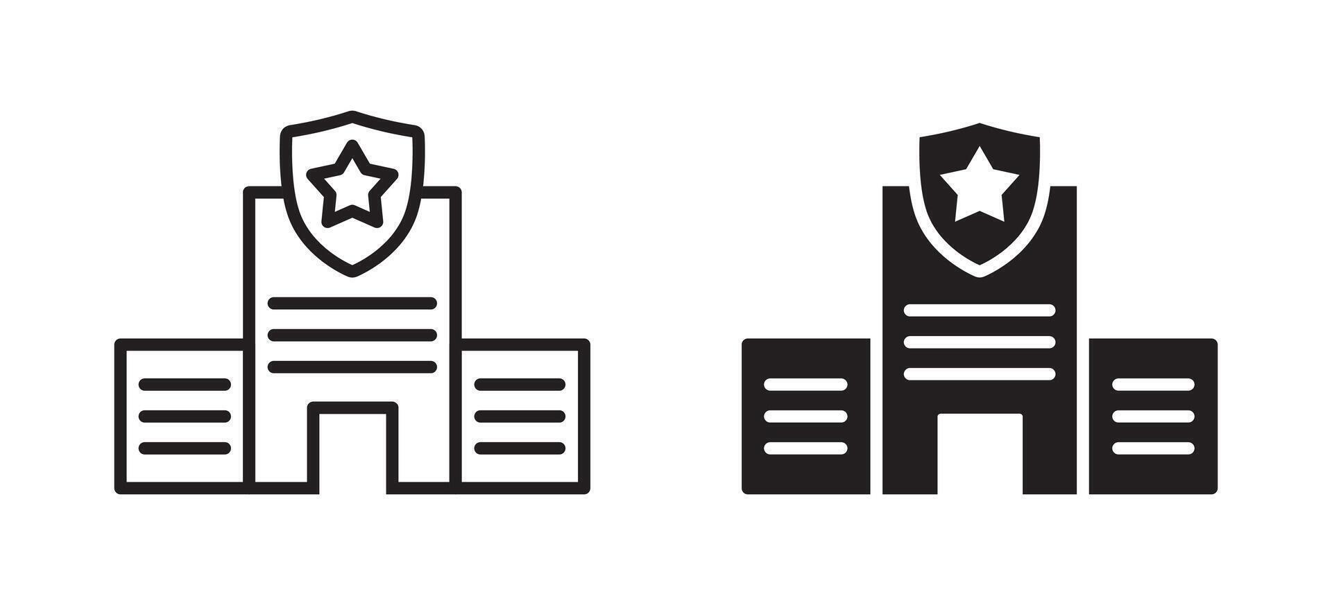 Police station icon. Vector illustration.