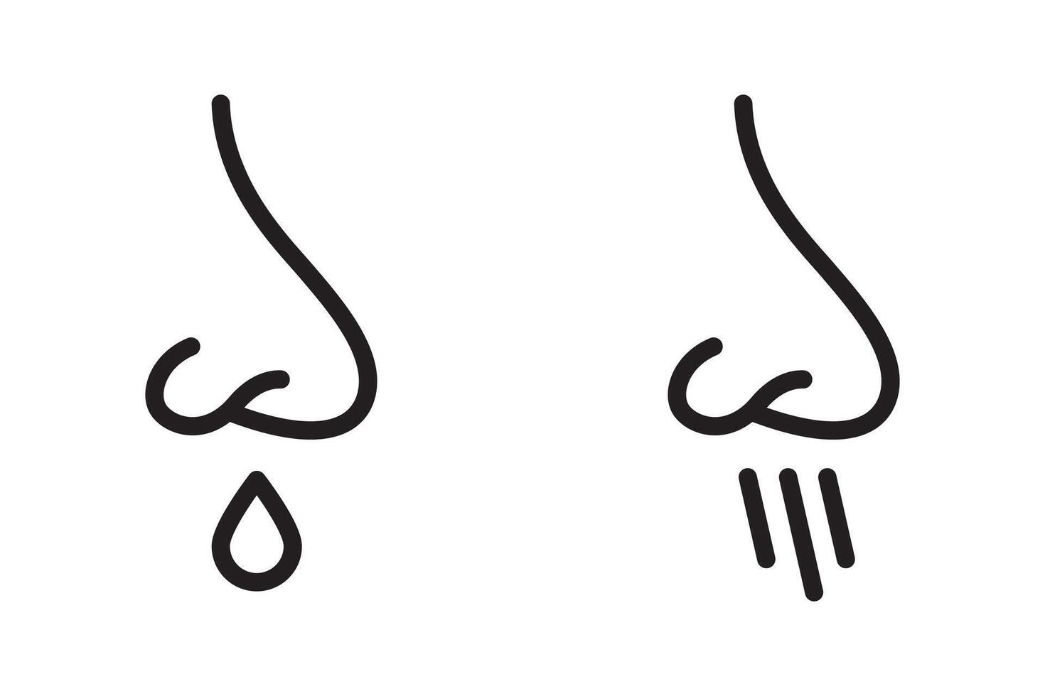 Runny nose icon. Vector illustration.