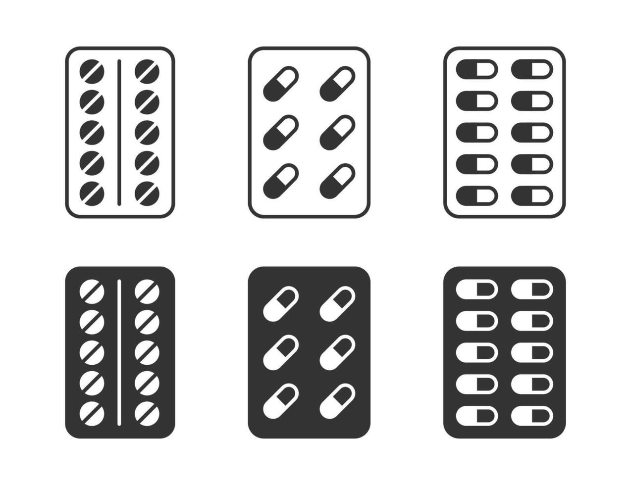 Pills pack icon. Vector illustration.