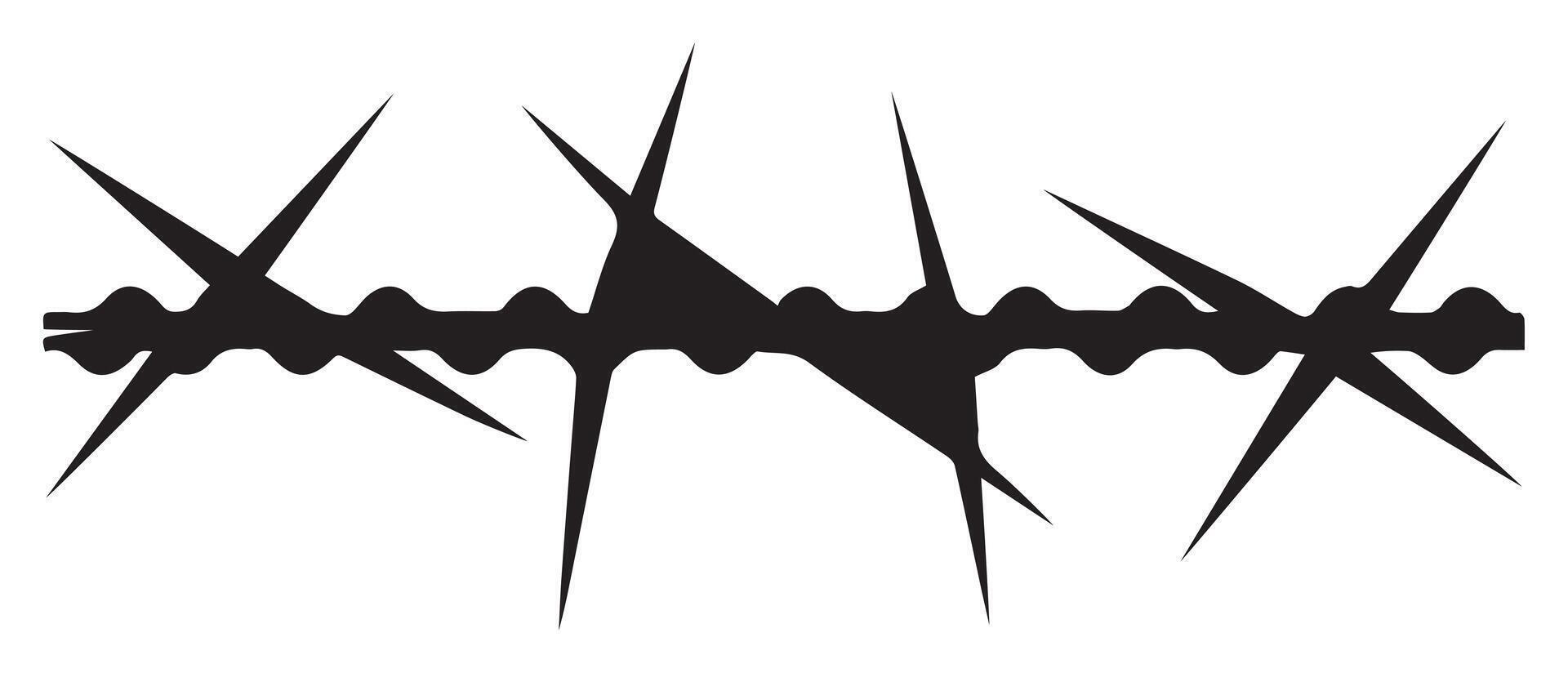 Barbed black vector camp protect danger design.