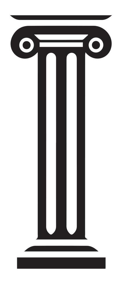 Pillar icon building shape historic vector design.