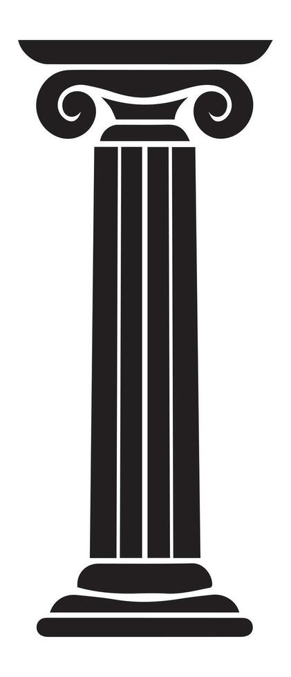 Pillar icon building shape historic vector design.