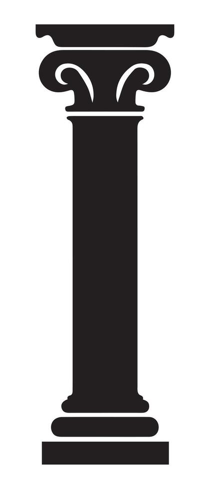 Pillar icon building shape historic vector design.